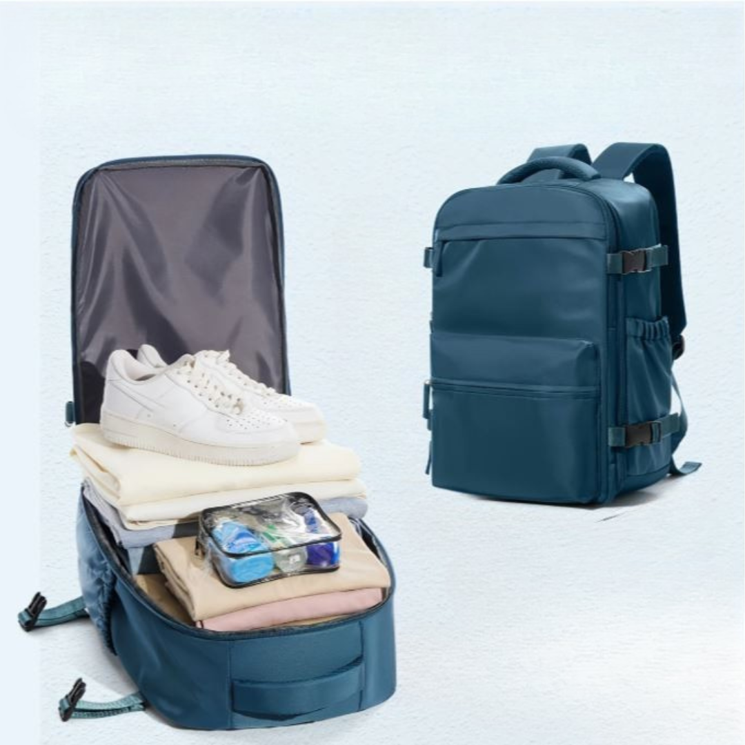 COMPACT TRAVEL Vacuüm Reisrugtas - De perfecte rugtas als handbagage in vliegtuig NicheBay