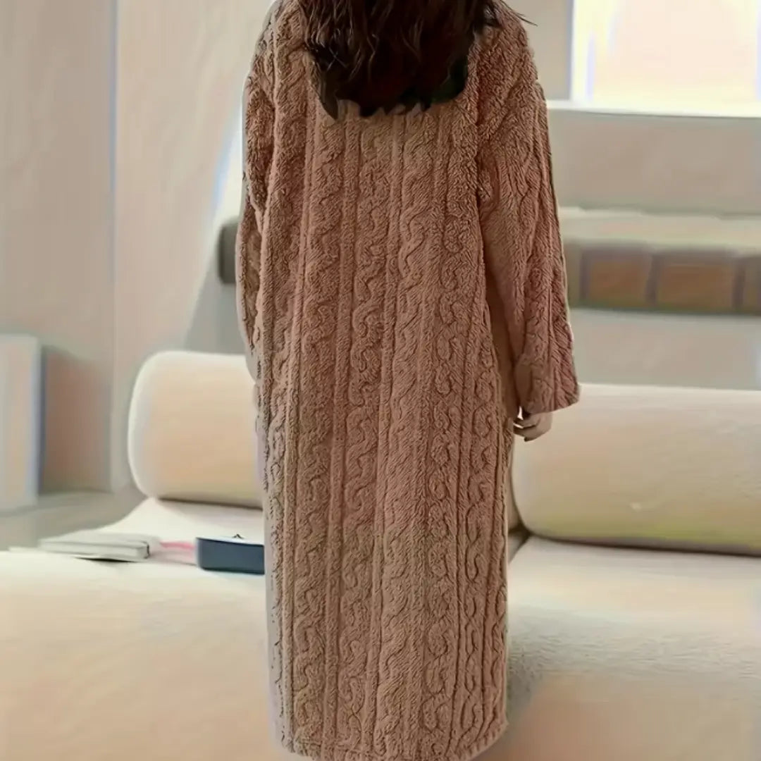 SÆNORA Fleece Nachthemd - Ultrazacht & Warm voor koude nachten - YOOOVA