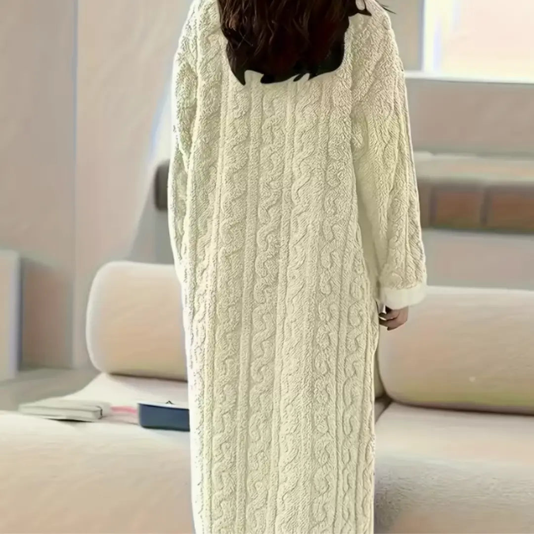 SÆNORA Fleece Nachthemd - Ultrazacht & Warm voor koude nachten - YOOOVA