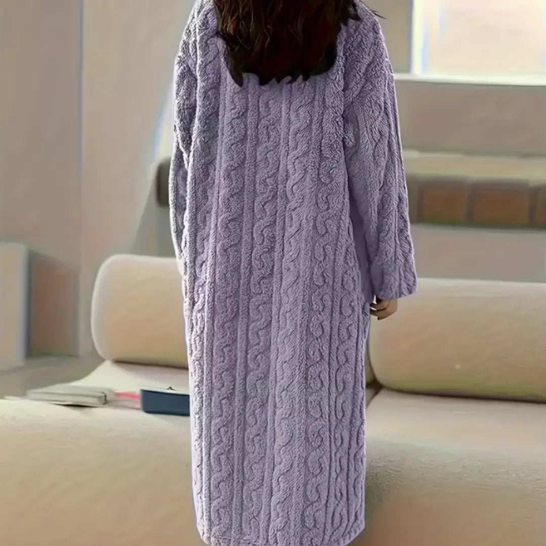 SÆNORA Fleece Nachthemd - Ultrazacht & Warm voor koude nachten - YOOOVA