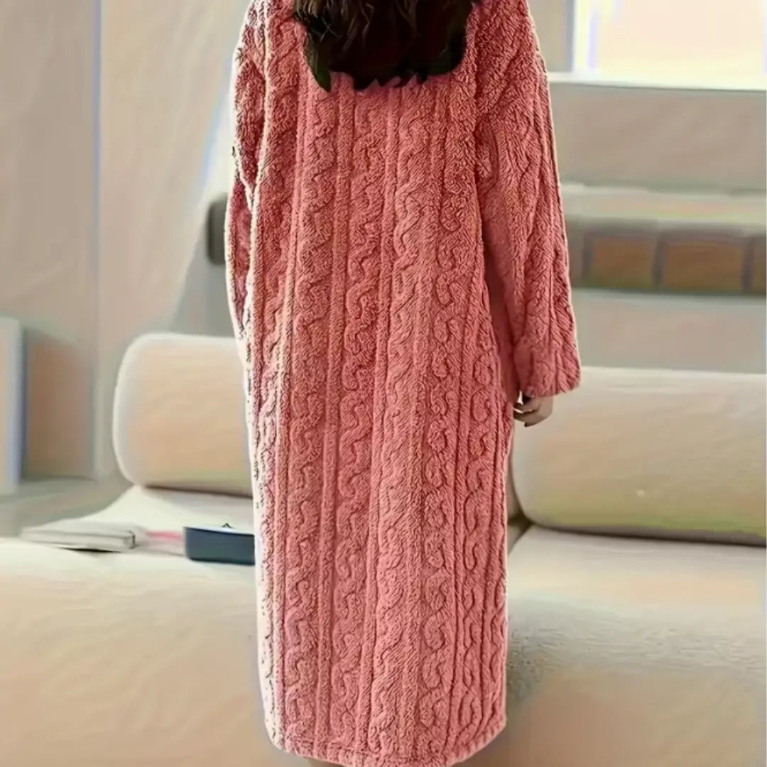 SÆNORA Fleece Nachthemd - Ultrazacht & Warm voor koude nachten - YOOOVA