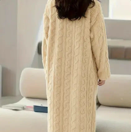 SÆNORA Fleece Nachthemd - Ultrazacht & Warm voor koude nachten - YOOOVA