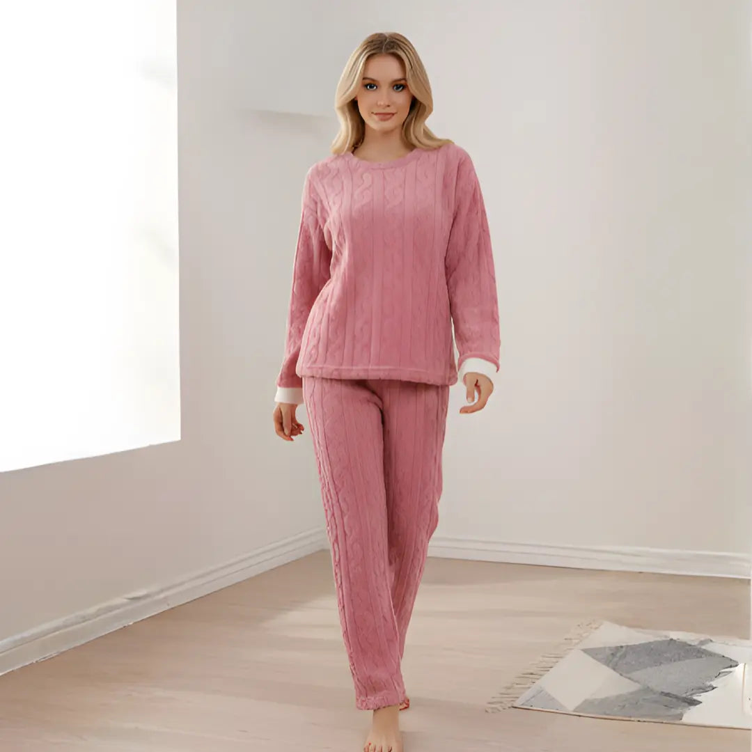 SÆNORA Fleece Pyjama - Ultrazacht Tweedelig Set voor Maximaal Comfort - YOOOVA