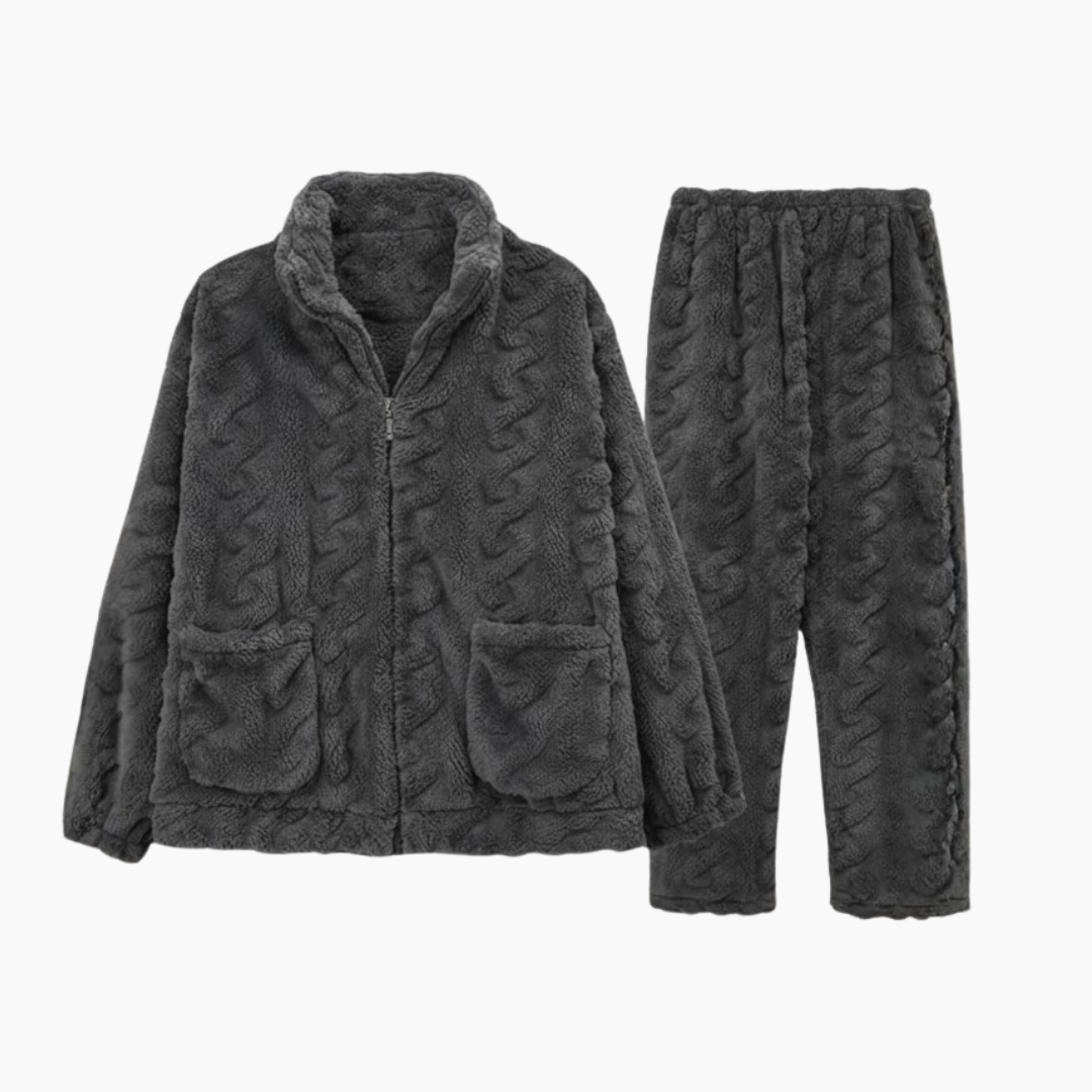 SÆNORA Fleece Pyjama Heren - comfortabel en warm tweedelig set - YOOOVA