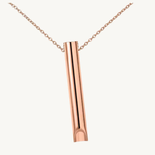 RESPIRA ademhaling ketting in roségoud, een elegant hulpmiddel voor stressregulatie en ademhaling.