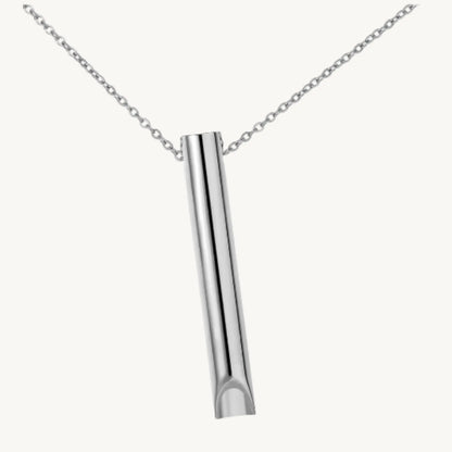 RESPIRA ademhaling ketting, een elegant en modern ademtool voor stressregulatie en ontspanning.