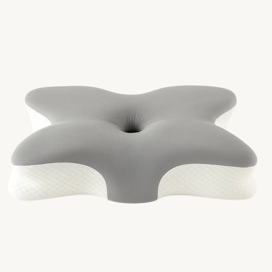 NEURA ergonomisch traagschuim kussen met unieke vorm voor optimale slaaphouding en ondersteuning.
