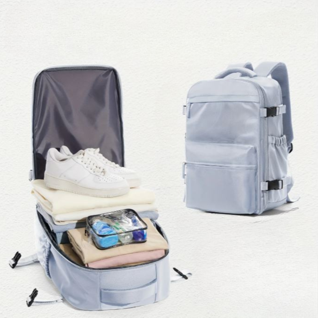 COMPACT TRAVEL Vacuüm Reisrugtas - De perfecte rugtas als handbagage in vliegtuig NicheBay