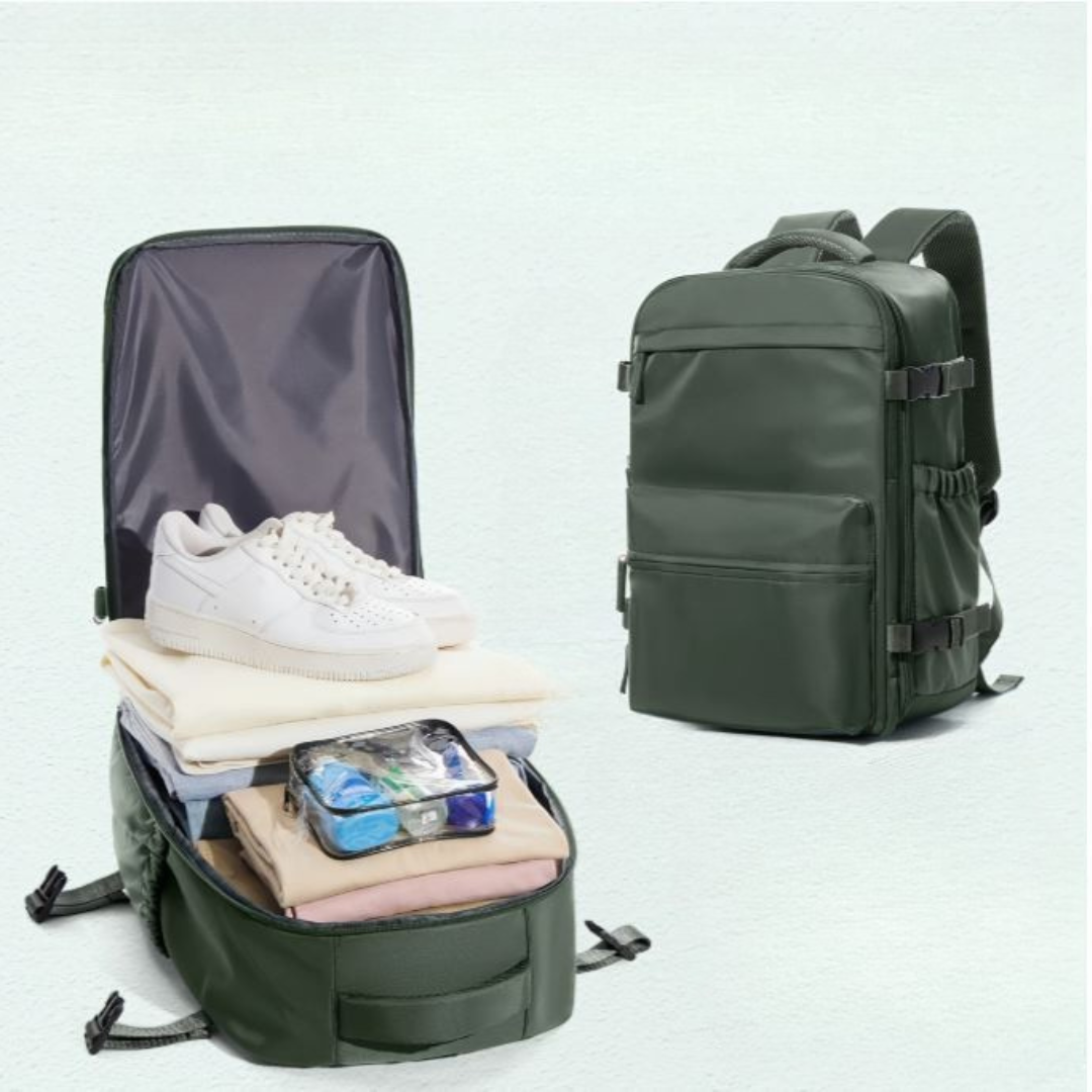 COMPACT TRAVEL Vacuüm Reisrugtas - De perfecte rugtas als handbagage in vliegtuig NicheBay