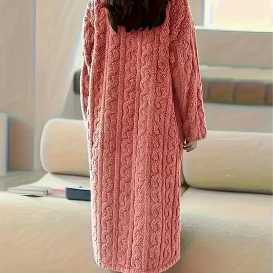 SÆNORA Fleece Nachthemd - Ultrazacht & Warm voor koude nachten - YOOOVA