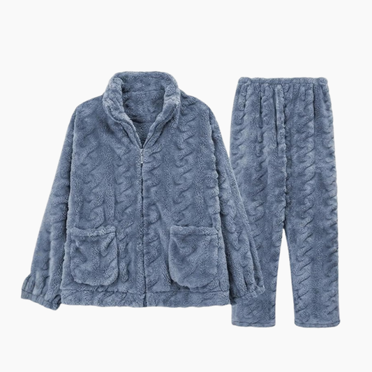 SÆNORA Fleece Pyjama Heren - comfortabel en warm tweedelig set - YOOOVA